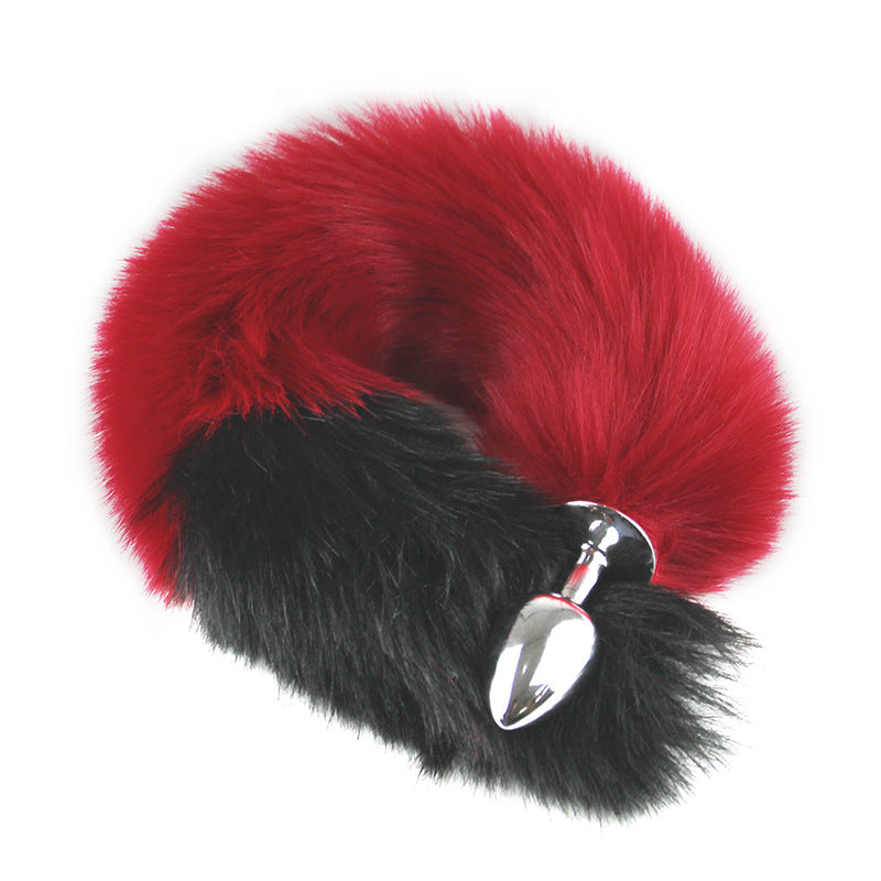 Long Faux-Fur Tail Metal Butt Plug BM73