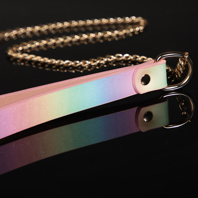 Holographic PU Collar and Detachable Leash BM104