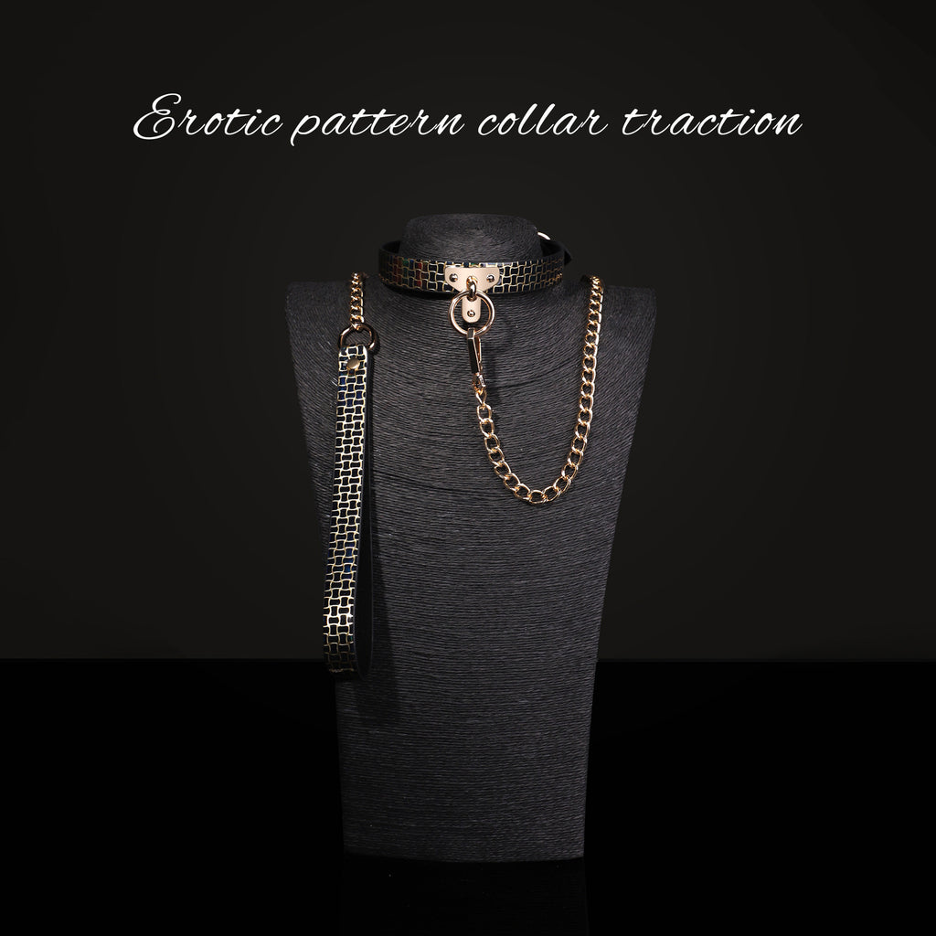 Snake Pattern Sub Collar and Leash Set BM80