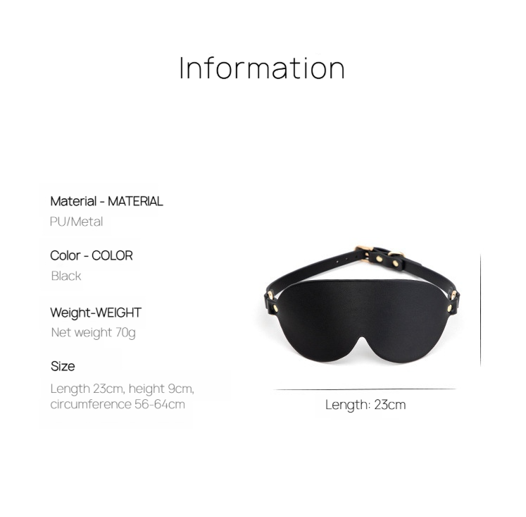 Adjustable PU Leather Blindfold BM76
