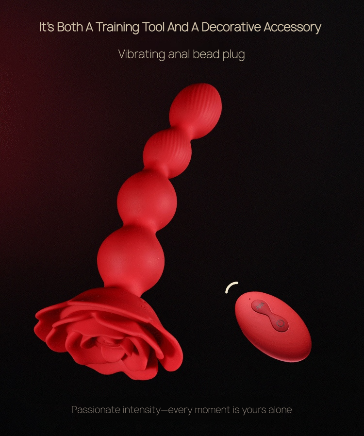 Rose Shaped Vibrating Butt Plug BM35