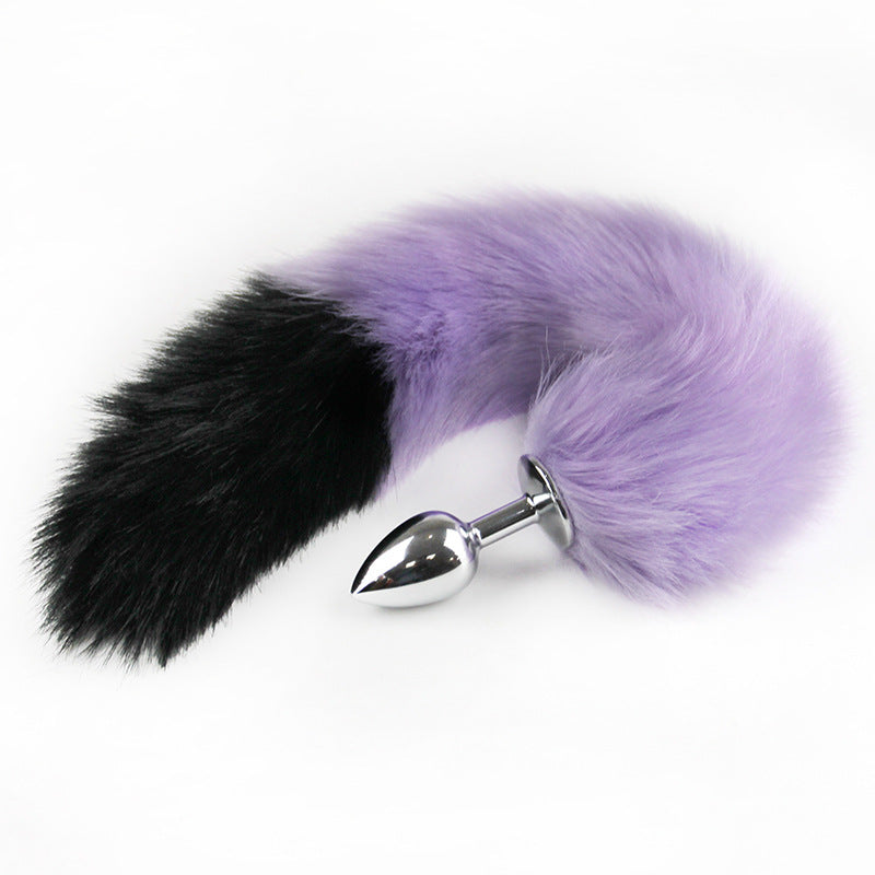 Long Faux-Fur Tail Metal Butt Plug BM73
