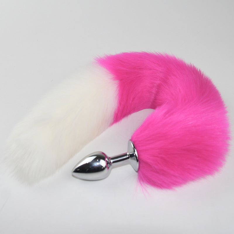 Long Faux-Fur Tail Metal Butt Plug BM73