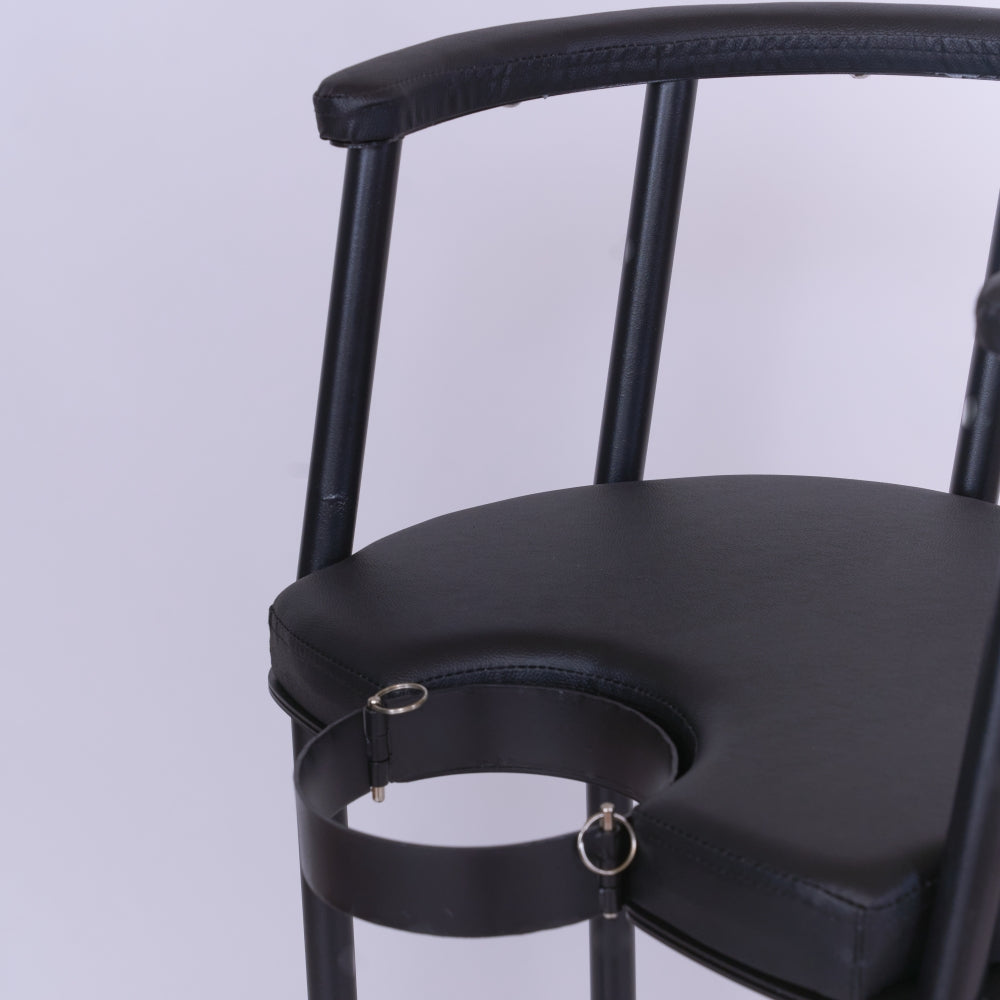 BDSM Positioning Chair with Restraint Collar