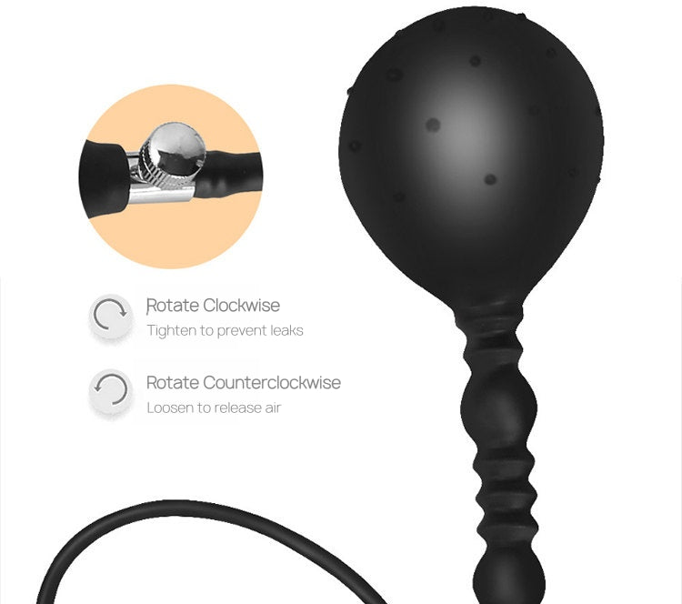 Inflatable Triple-Bead Anal Plug BM45