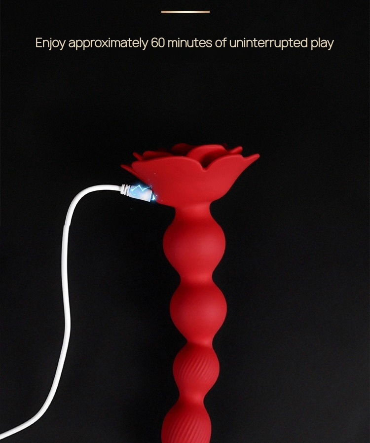 Rose Shaped Vibrating Butt Plug BM35