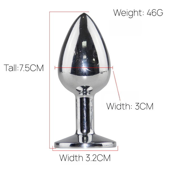 Long Faux-Fur Tail Metal Butt Plug BM73