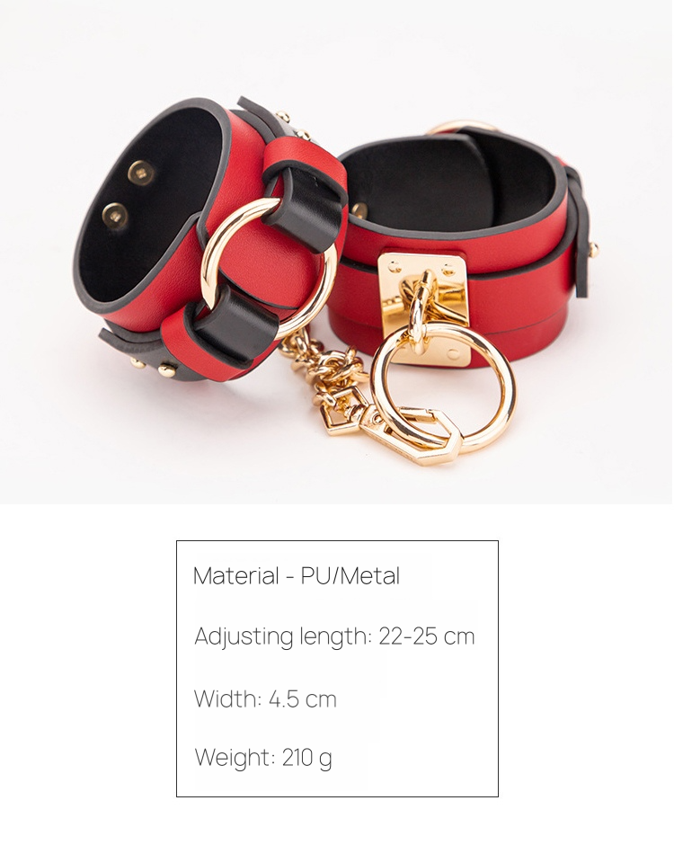 Padded BDSM Restraint Cuffs with Connecting Chain BM112