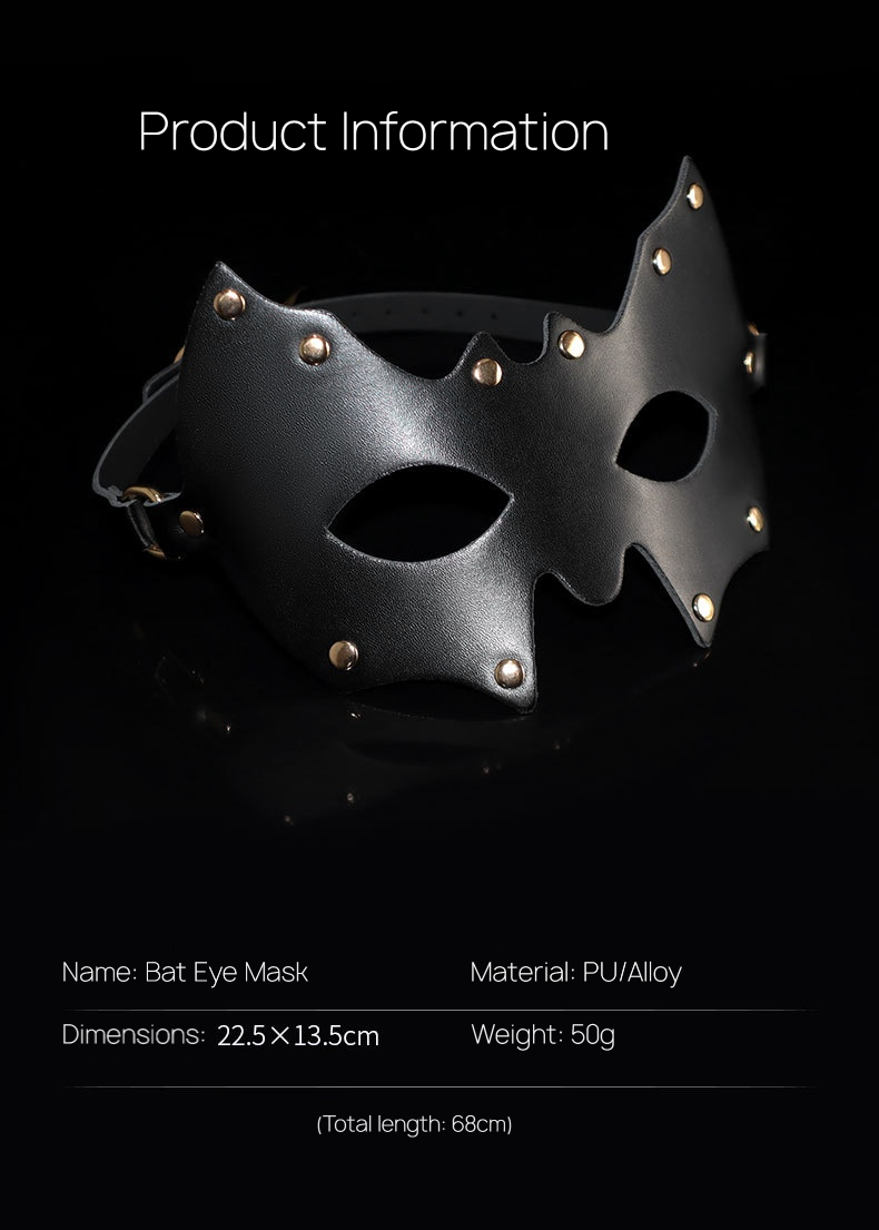 Bat-Style Leather Eye Mask BM69