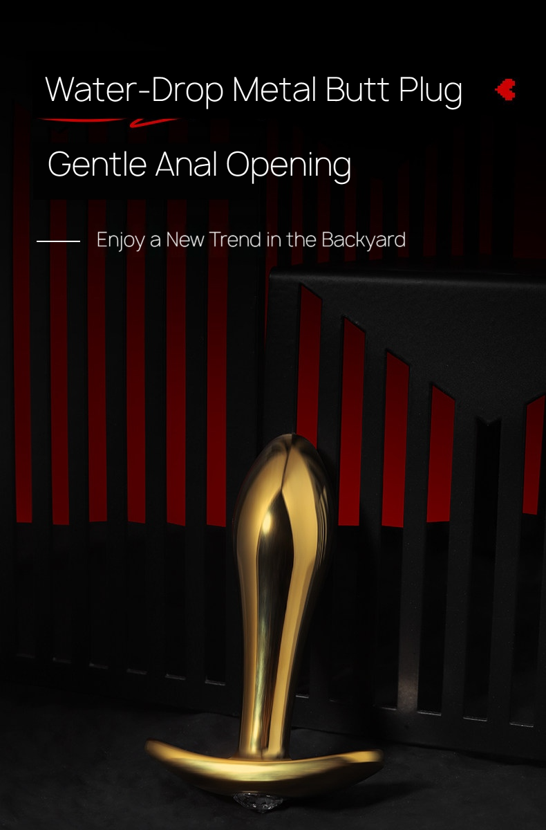 Luxury Gold Jeweled Butt Plug – Premium Metal Anal Plug BM37