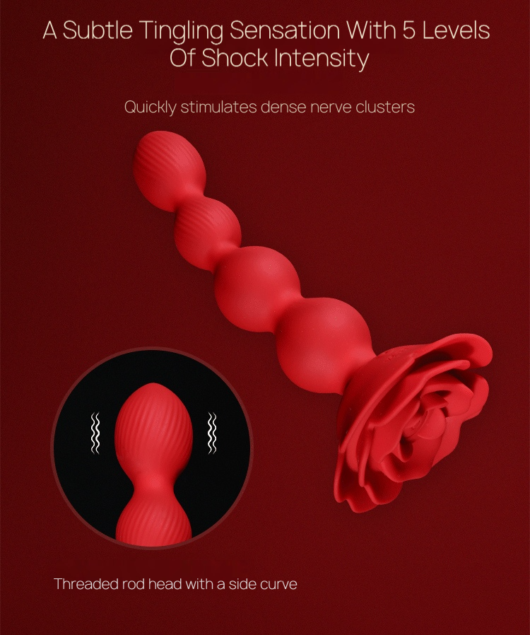 Rose Shaped Vibrating Butt Plug BM35
