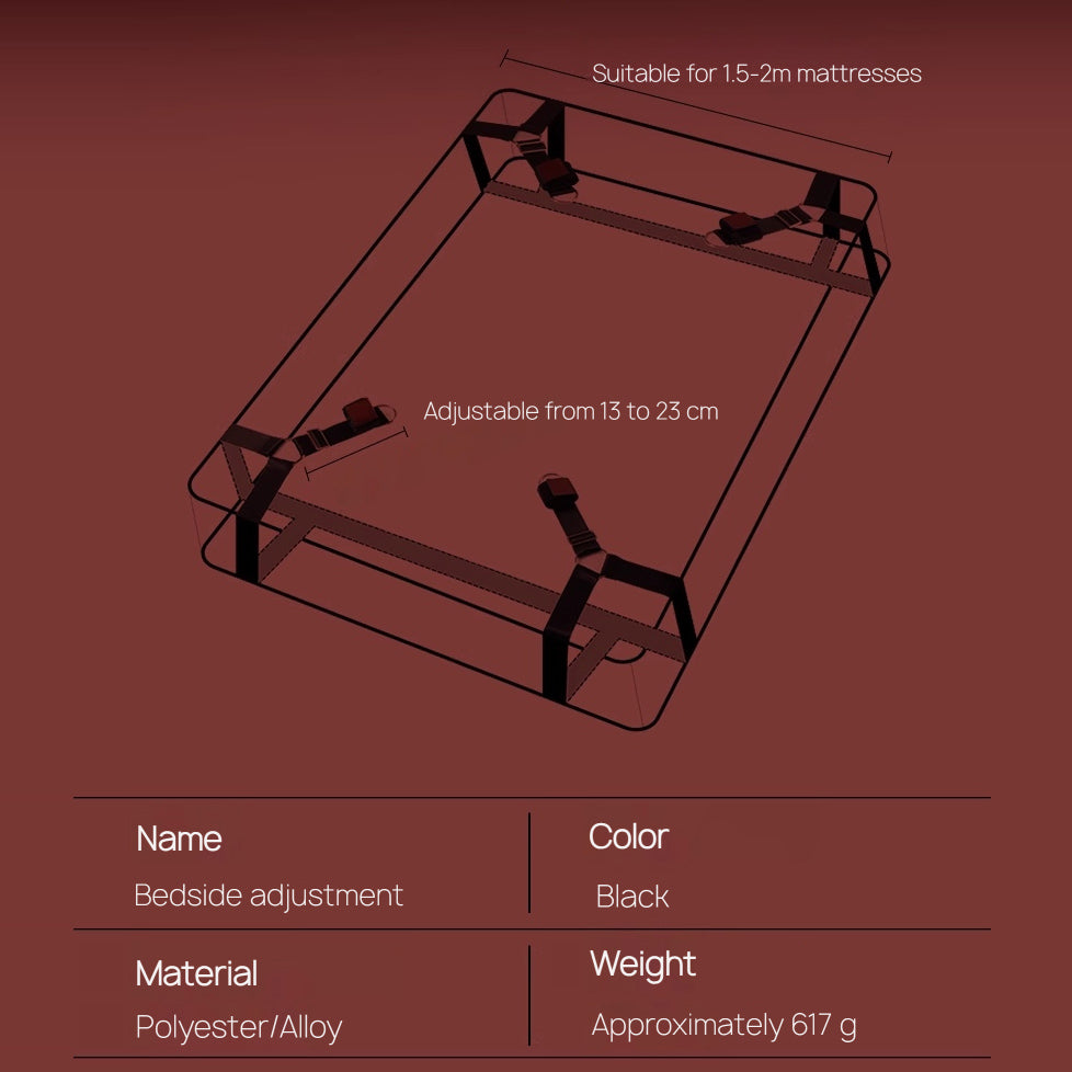 Bed Restraint Straps – Adjustable Bondage Bed Kit BM60