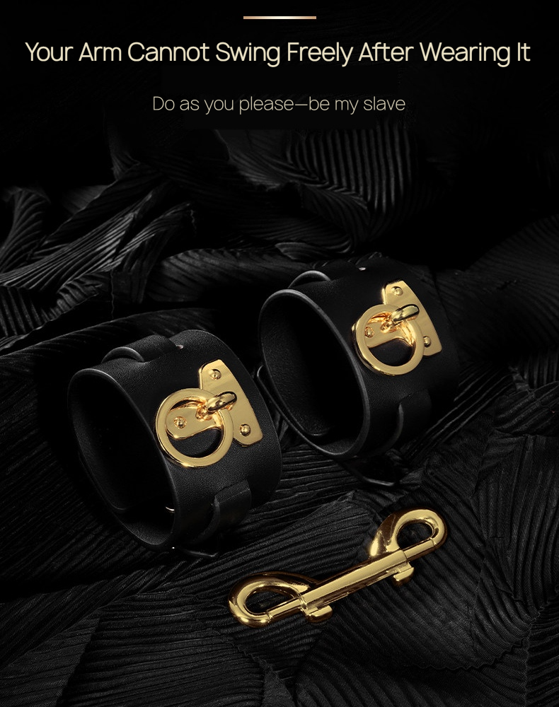 Leather Bondage Handcuffs and Ankle Cuffs BM34