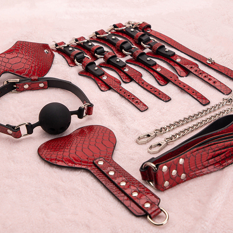 Deluxe Red BDSM Bondage Set with Storage Case BM120