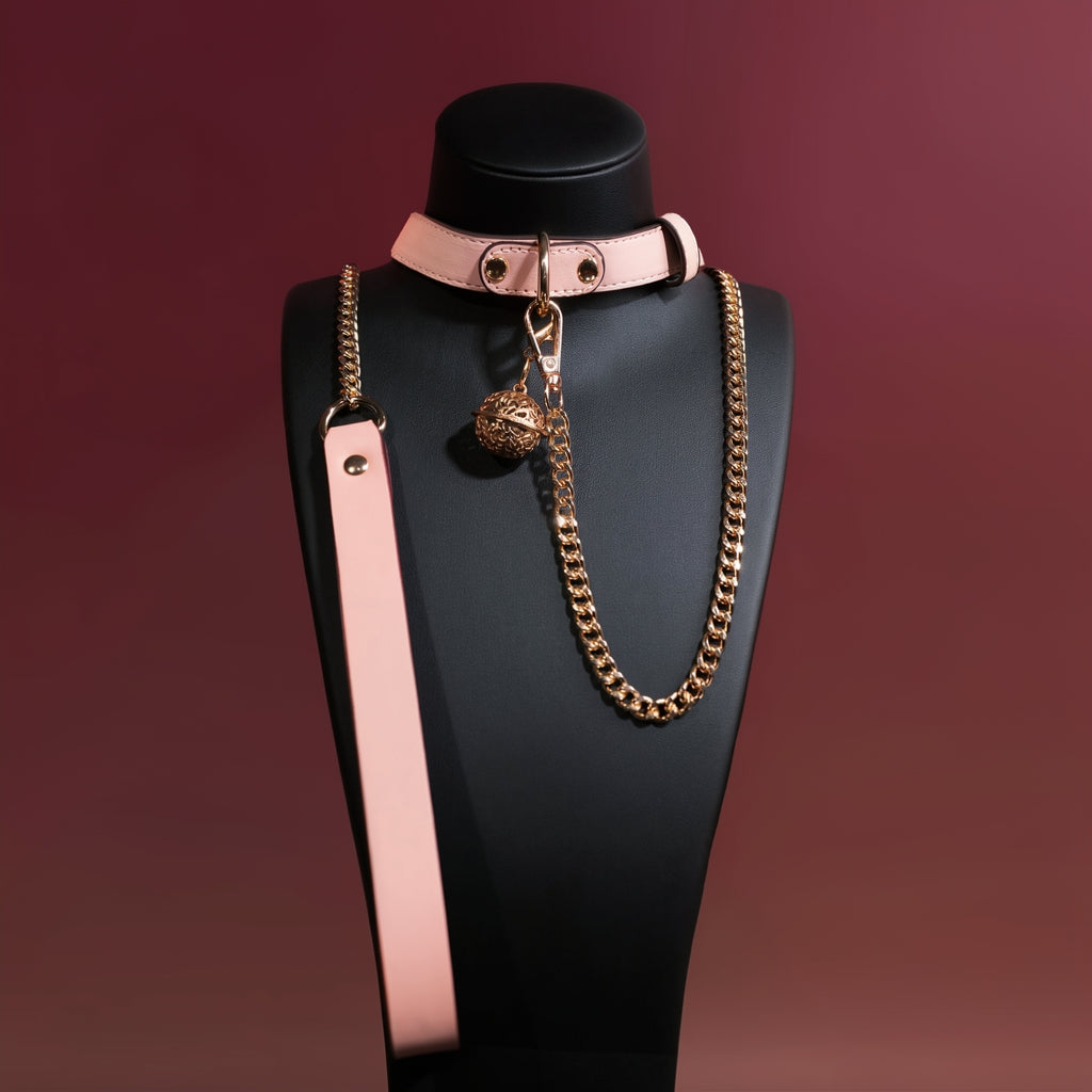 Bell Slave Submissives Collar and Leash Set BM63