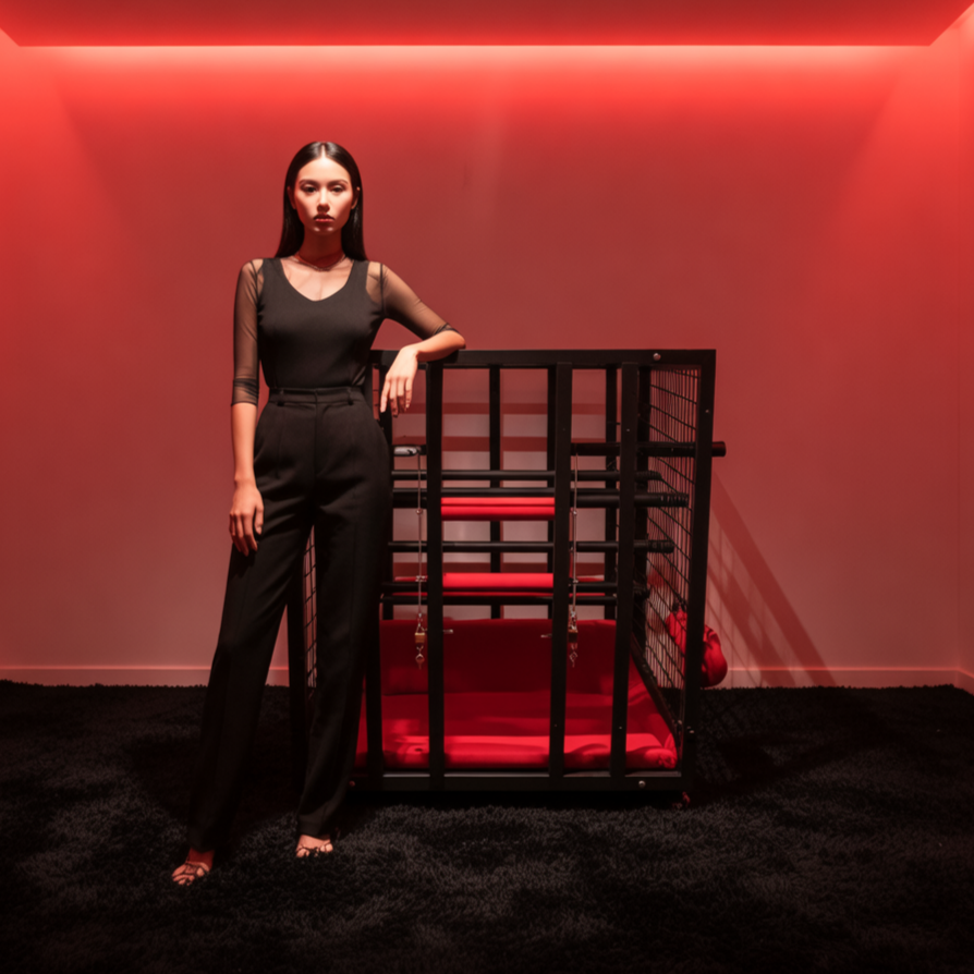 BDSM Confinement and Restraint Cage