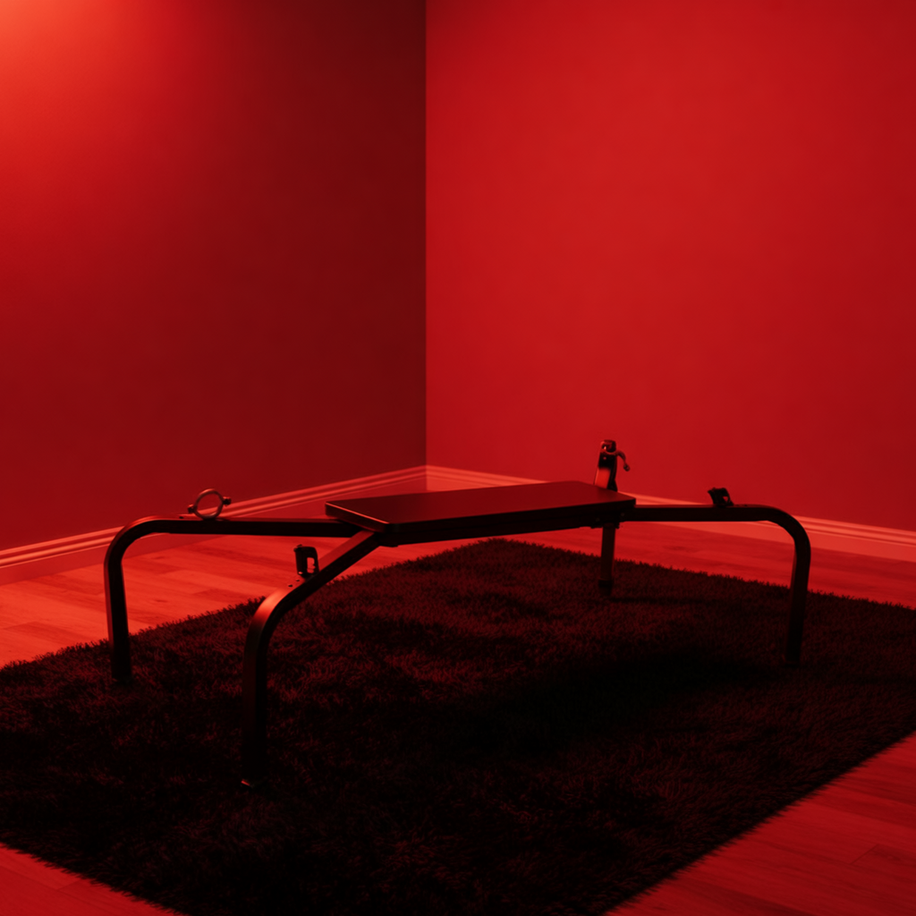 Large Adjustable X-Frame BDSM Restraint Bench