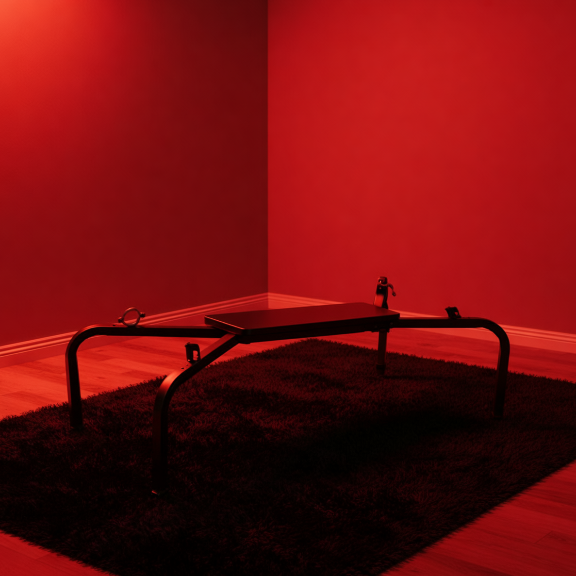 Large Adjustable X-Frame BDSM Restraint Bench