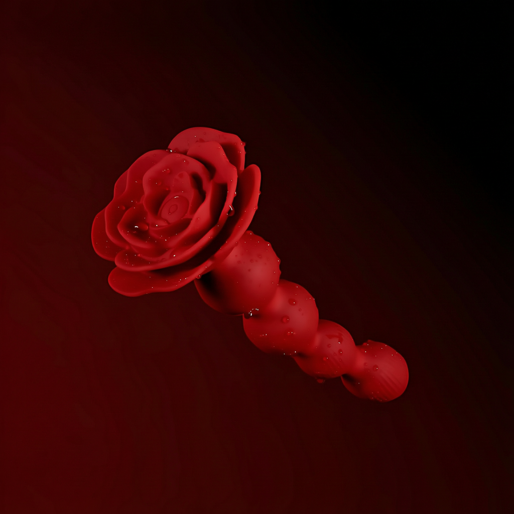Rose Shaped Vibrating Butt Plug BM35