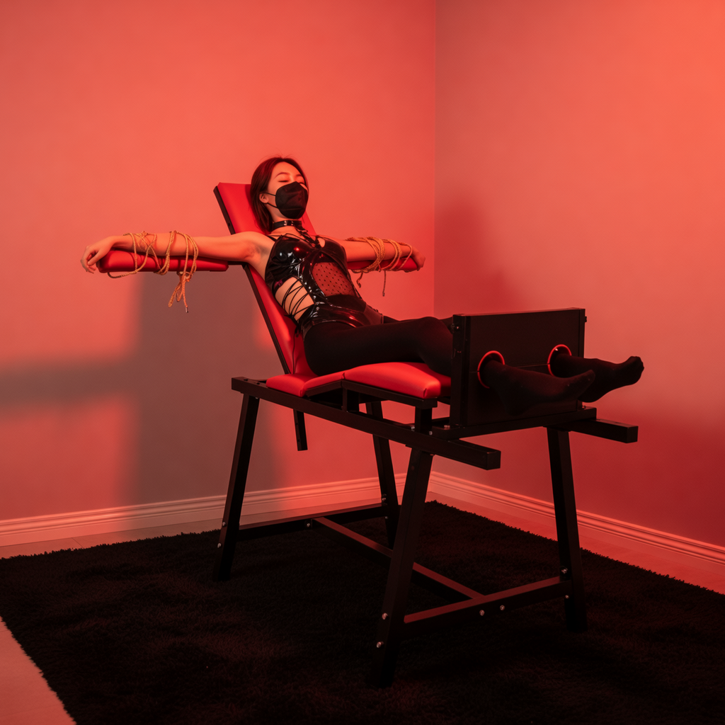Adjustable BDSM Ankle Stocks Restraint Chair BF46