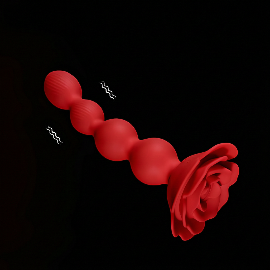 Rose Shaped Vibrating Butt Plug BM35
