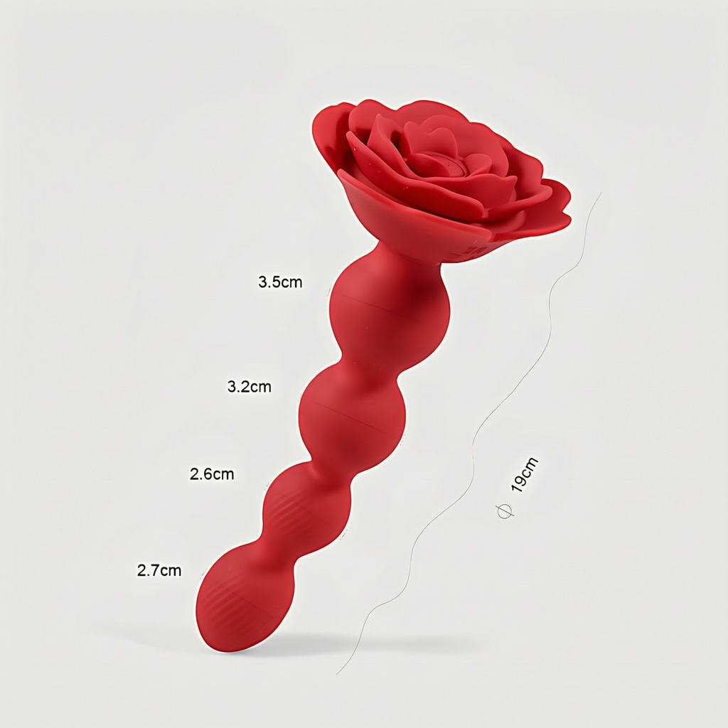 Rose Shaped Vibrating Butt Plug BM35