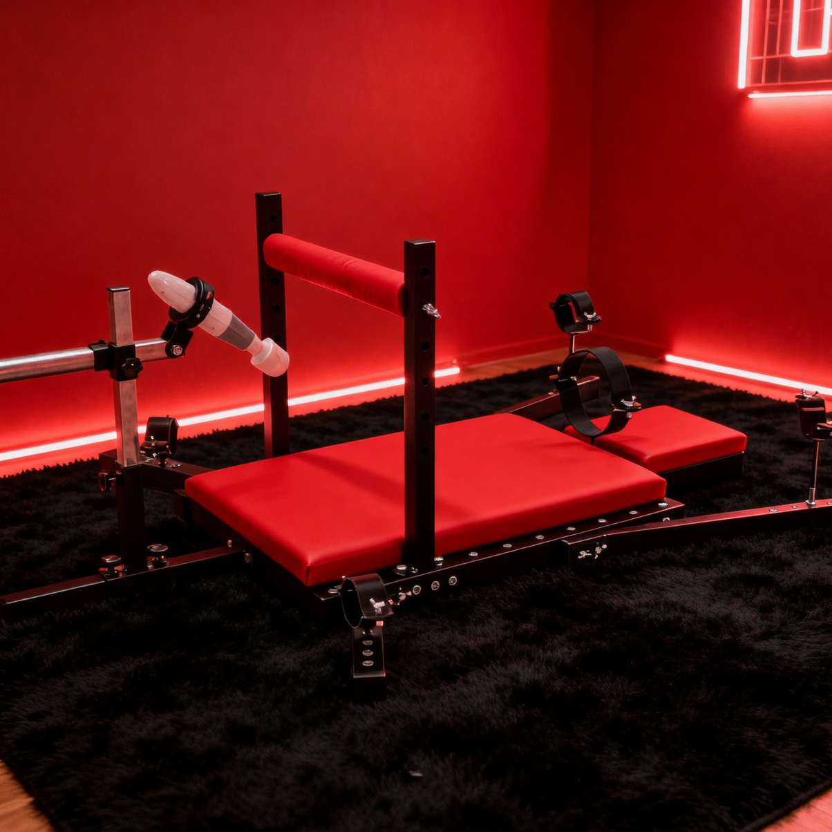 Adjustable BDSM Bondage Positioning Bench and Leg Restraint Frame BF23