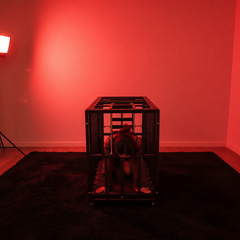 Heavy-Duty BDSM Confinement Cage