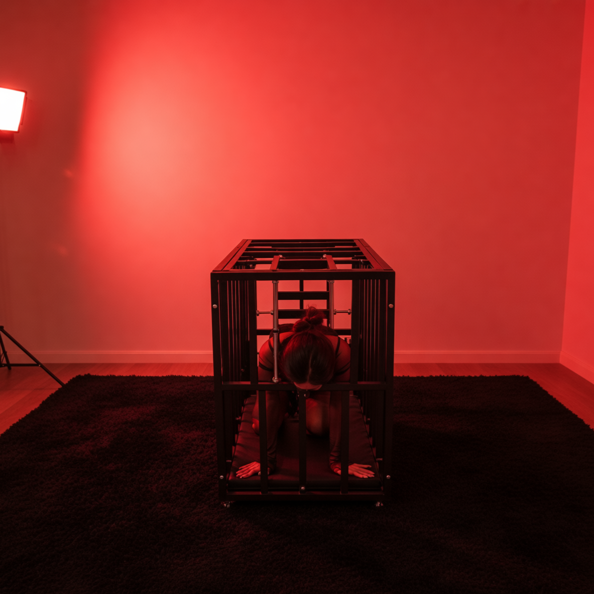Heavy-Duty BDSM Confinement Cage