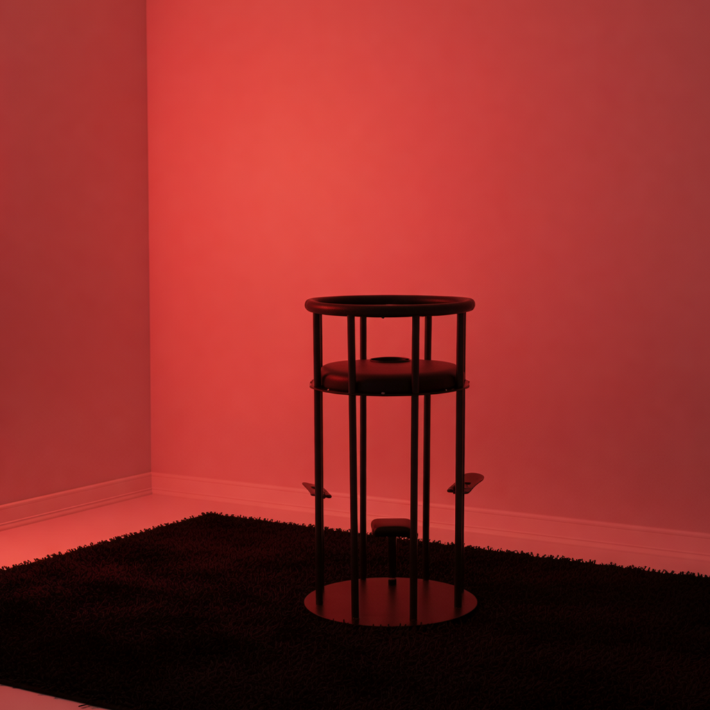 BDSM Positioning Chair with Restraint Collar
