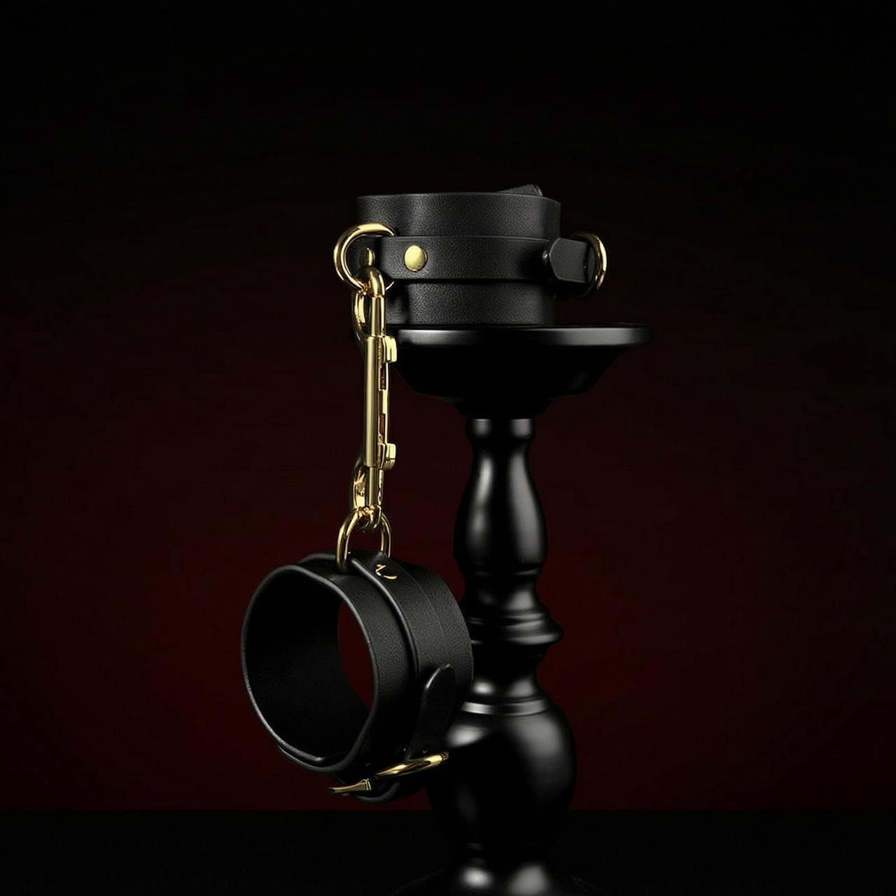Luxury Black & Gold Bondage Restraint Set BM32