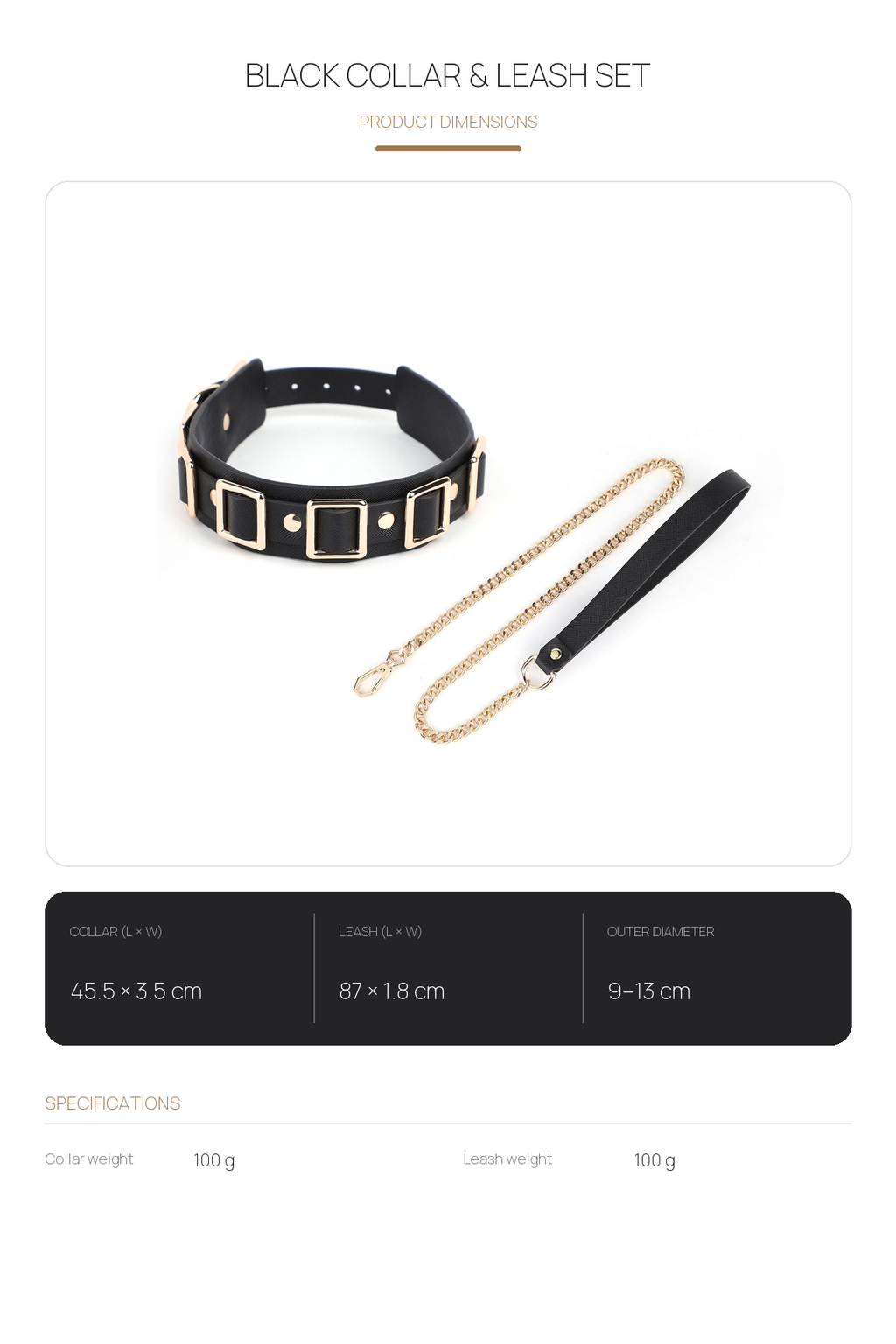 Wide Multi-Buckle Daytime Collar and Leash Set BM102