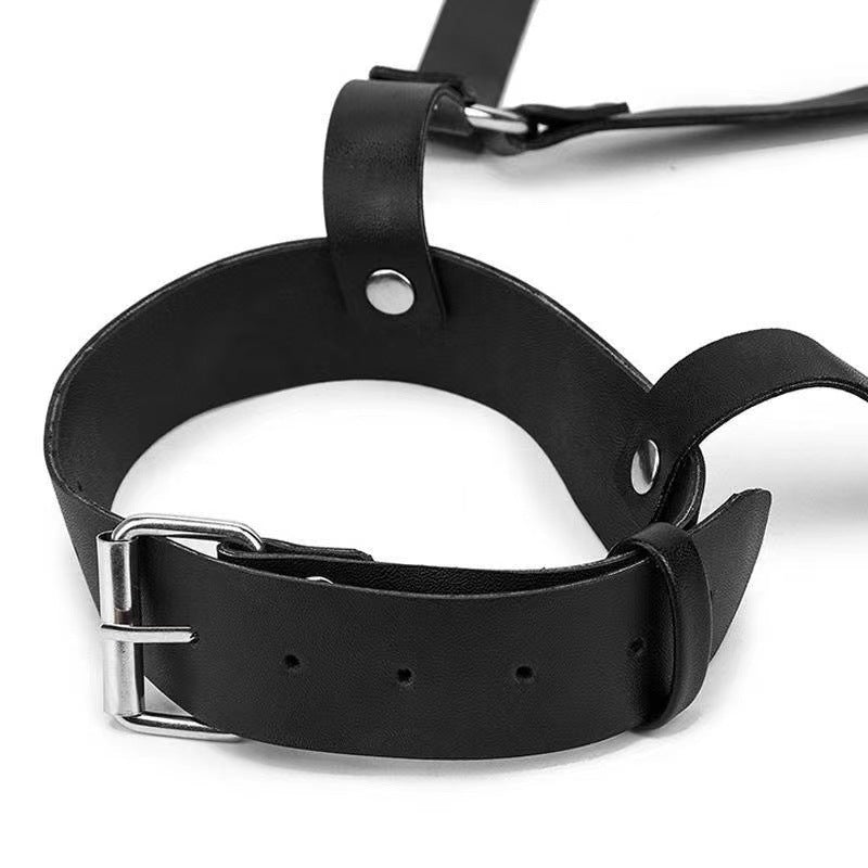 Faux Leather Harness Bra  BM17