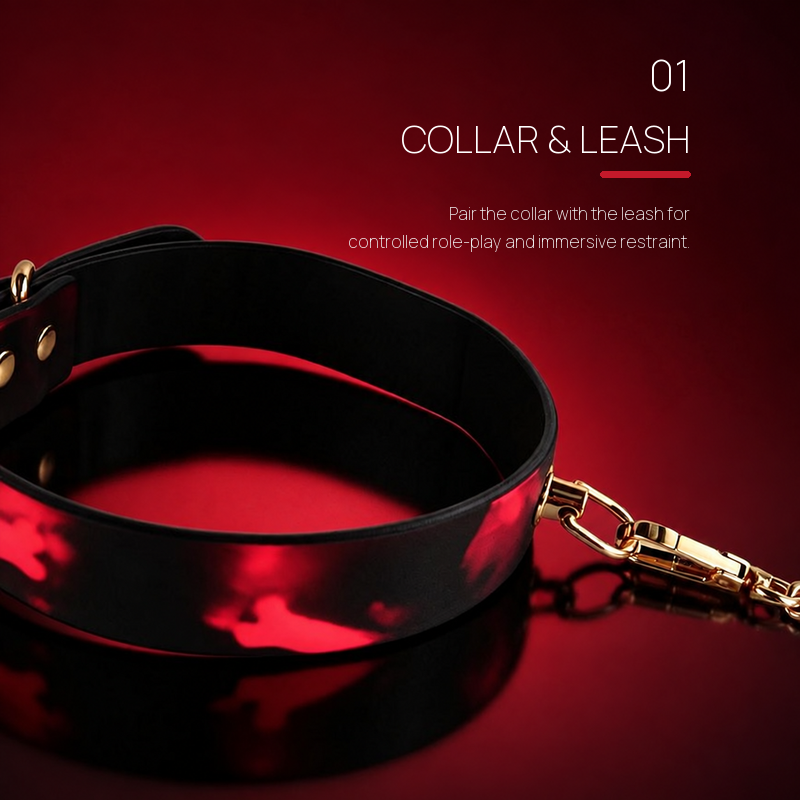 6-Piece Kiss-Print BDSM Bondage Set