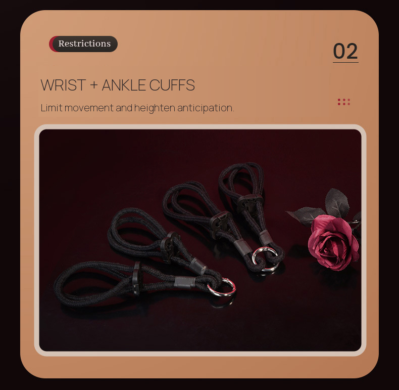 Portable Cotton Rope Bondage Restraint Set