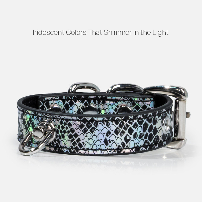 Snakeskin-Print BDSM Restraint Cuffs with Connecting Chain BM119
