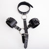 Adjustable BDSM Wrist Cuffs and Collar Restraint Set
