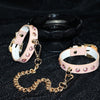 Pink Rhinestone BDSM Wrist Restraint Cuffs BM111
