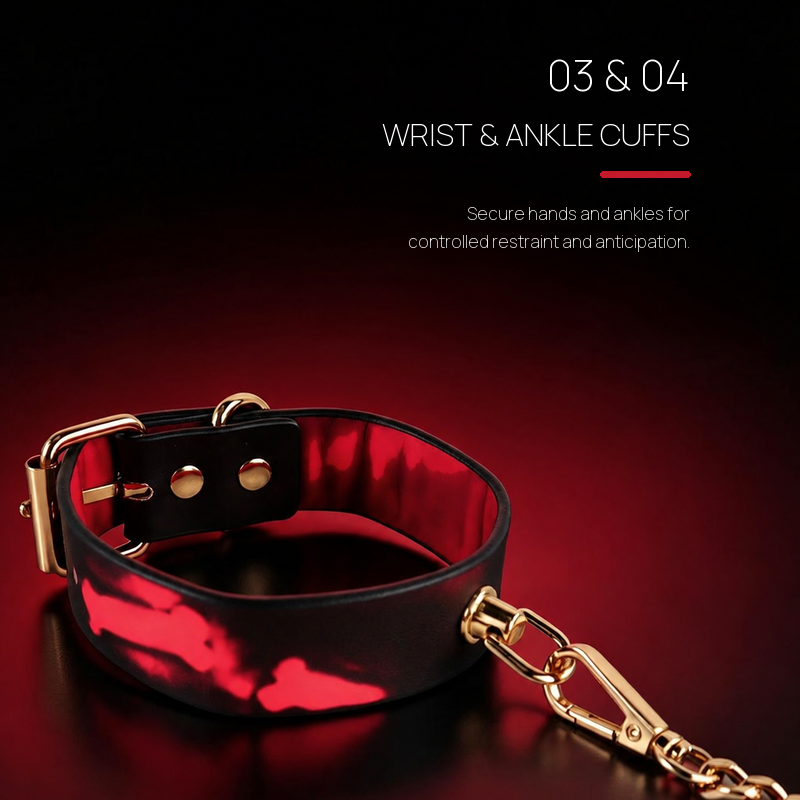 6-Piece Kiss-Print BDSM Bondage Set