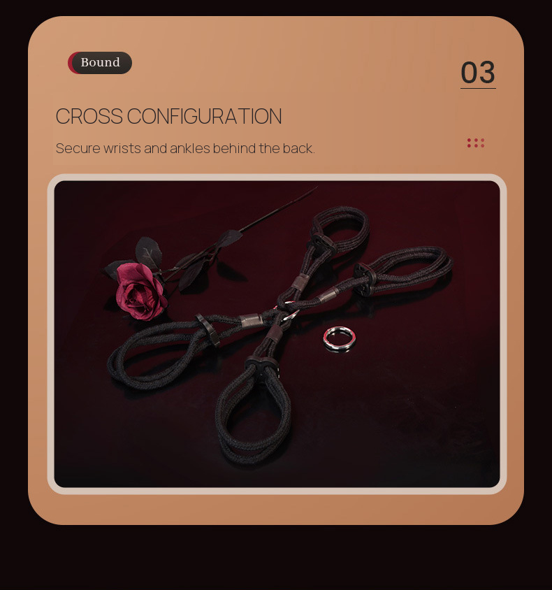 Portable Cotton Rope Bondage Restraint Set
