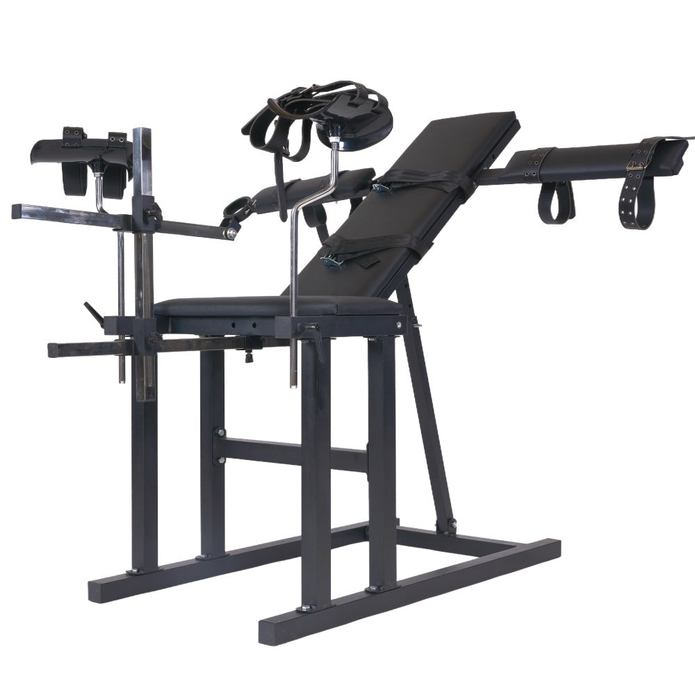 BDSM Positioning Chair with Adjustable Leg Supports
