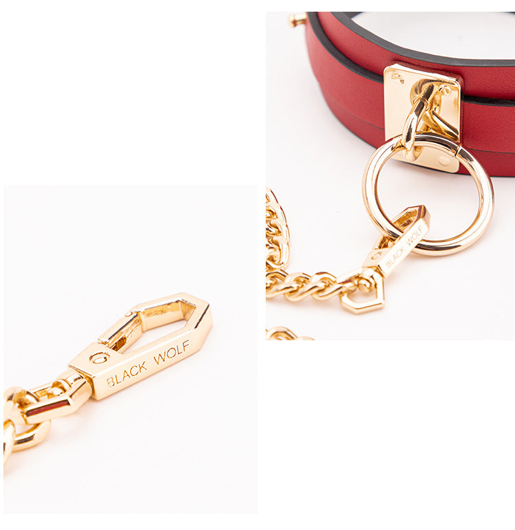 Padded BDSM Restraint Cuffs with Connecting Chain BM112