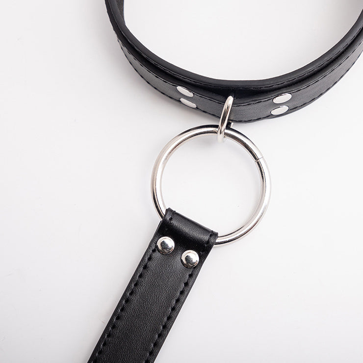 Adjustable BDSM Wrist Cuffs and Collar Restraint Set