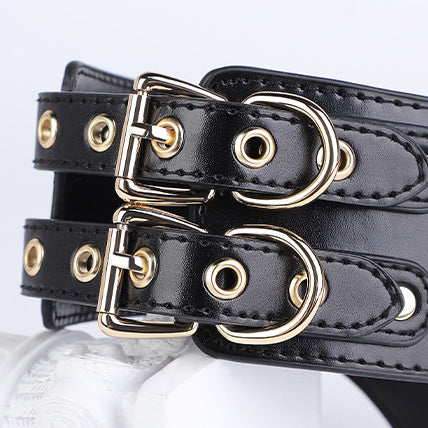 V-Shaped Double-Buckle Submissive Position Collar BM108