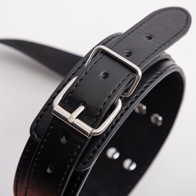 Adjustable BDSM Wrist Cuffs and Collar Restraint Set