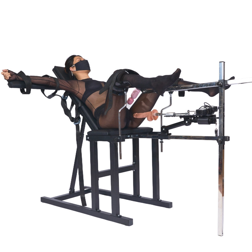 BDSM Positioning Chair with Adjustable Leg Supports