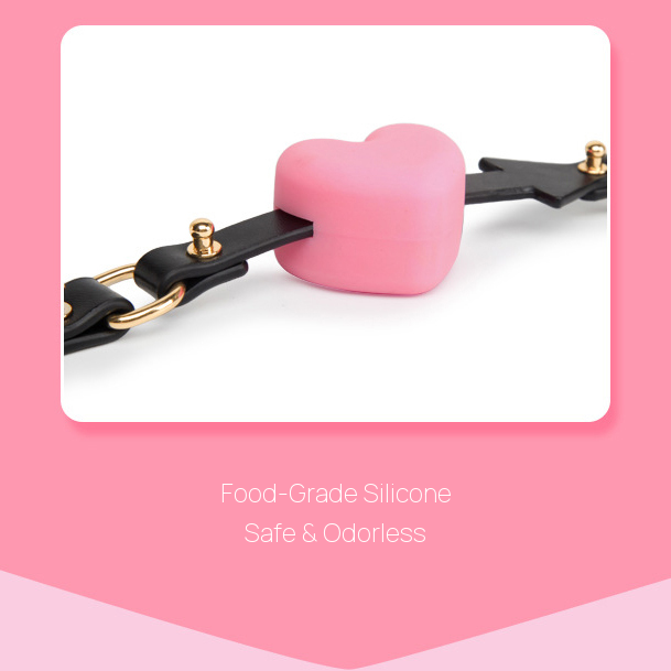 Heart-Shaped BDSM Ball Gag with Arrow-Strap Design BM118
