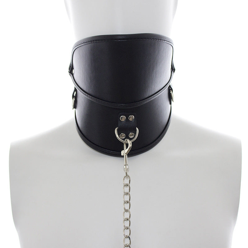 Black Wide D-RingPosture Collar BM104