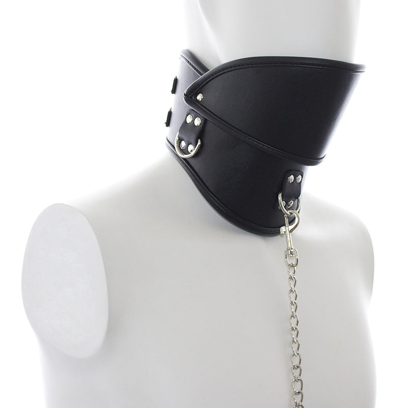Black Wide D-RingPosture Collar BM104