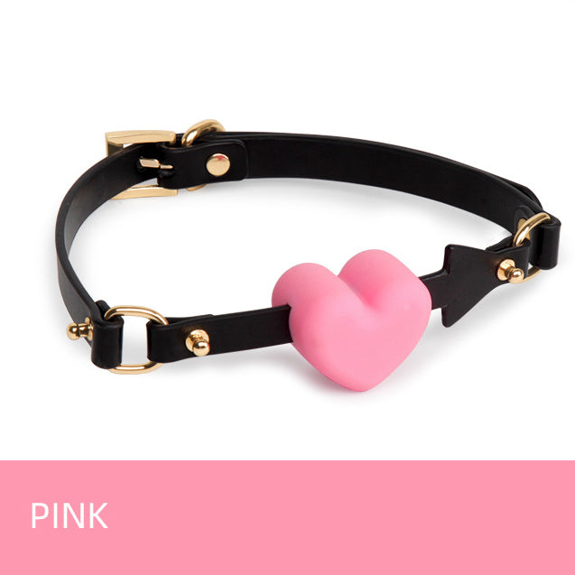 Heart-Shaped BDSM Ball Gag with Arrow-Strap Design BM118